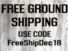 Free Ground Shipping on all orders over $100 to the contiguous US. Enter the code FreeShipDec18 at checkout! Now through Wednesday 12/19!
*Does not apply to non-contiguous United sates or orders under $100.